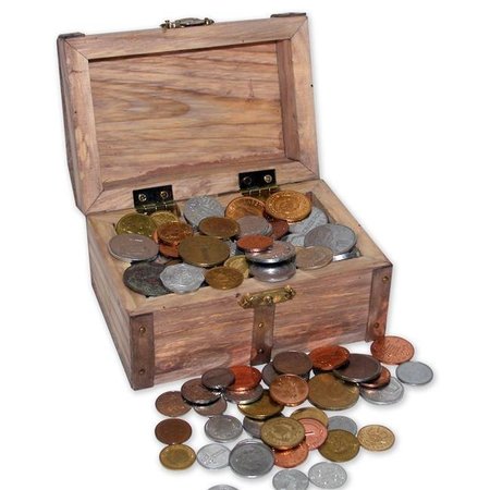 UPM GLOBAL UPM Global 14172 Treasure Chest of 100 Coins from Around the World 14172